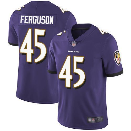 Men Baltimore Ravens 45 Jaylon Ferguson Nike Purple Limited NFL Jersey